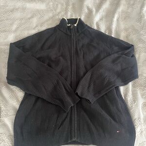 Men's Black Tommy Hilfiger Half zip sweater